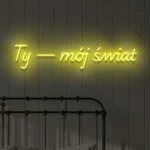 Ledowy napis na ścianę Ty — mój świat