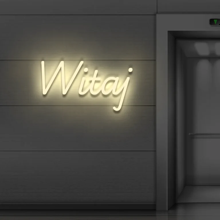 Napis LED Witaj