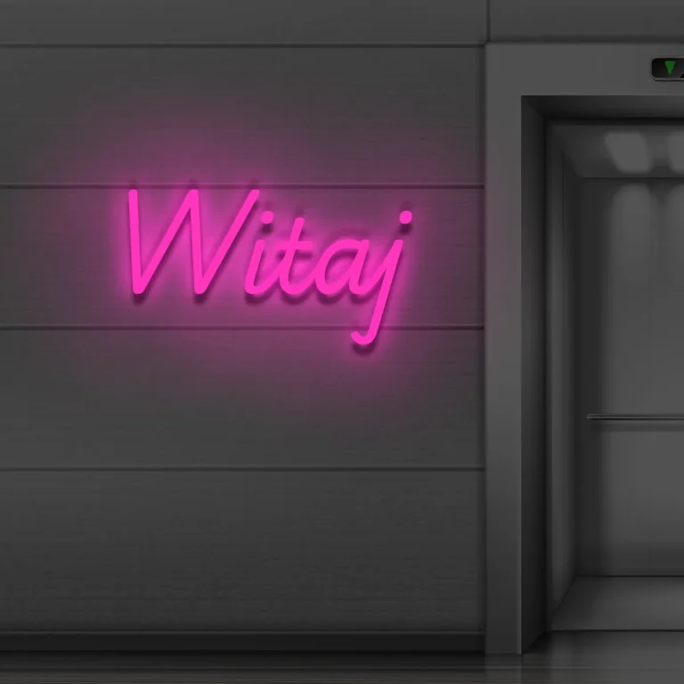 Napis LED Witaj