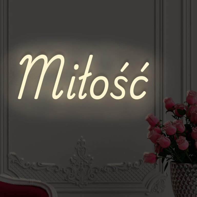 Napis LED Miłość