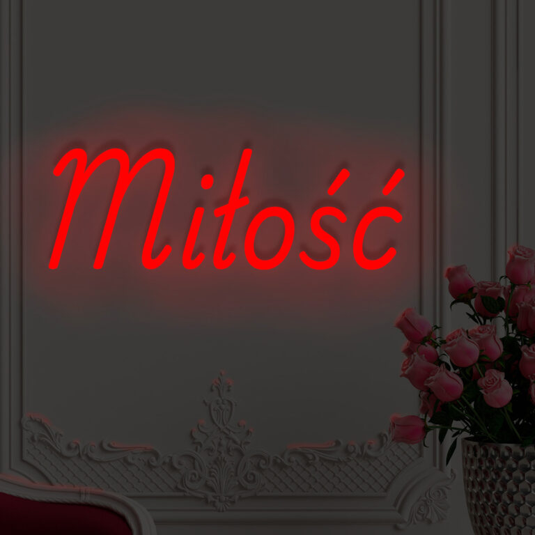 Napis LED Miłość