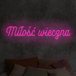 Napis LED Miłość wieczna