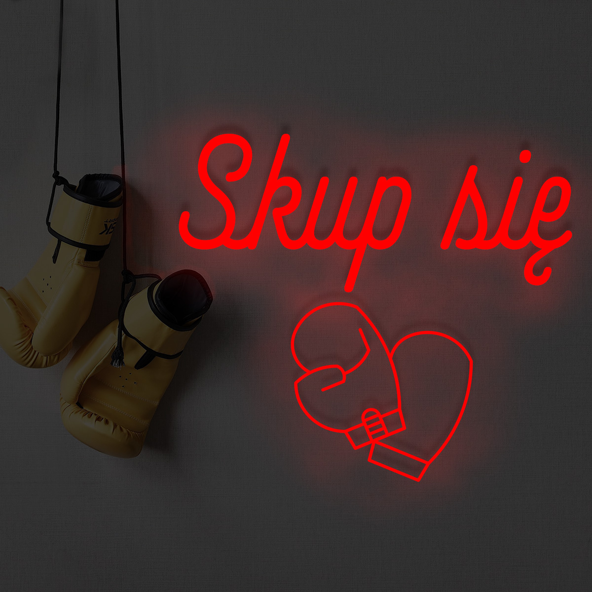 Napis LED Skup się Napis LED Skup się