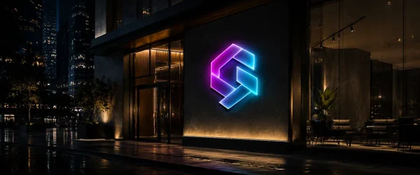 Neon LED na fasadzie lub witrynie lokalu